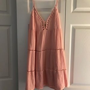 Boutique Gauze Babydoll Dress Pink